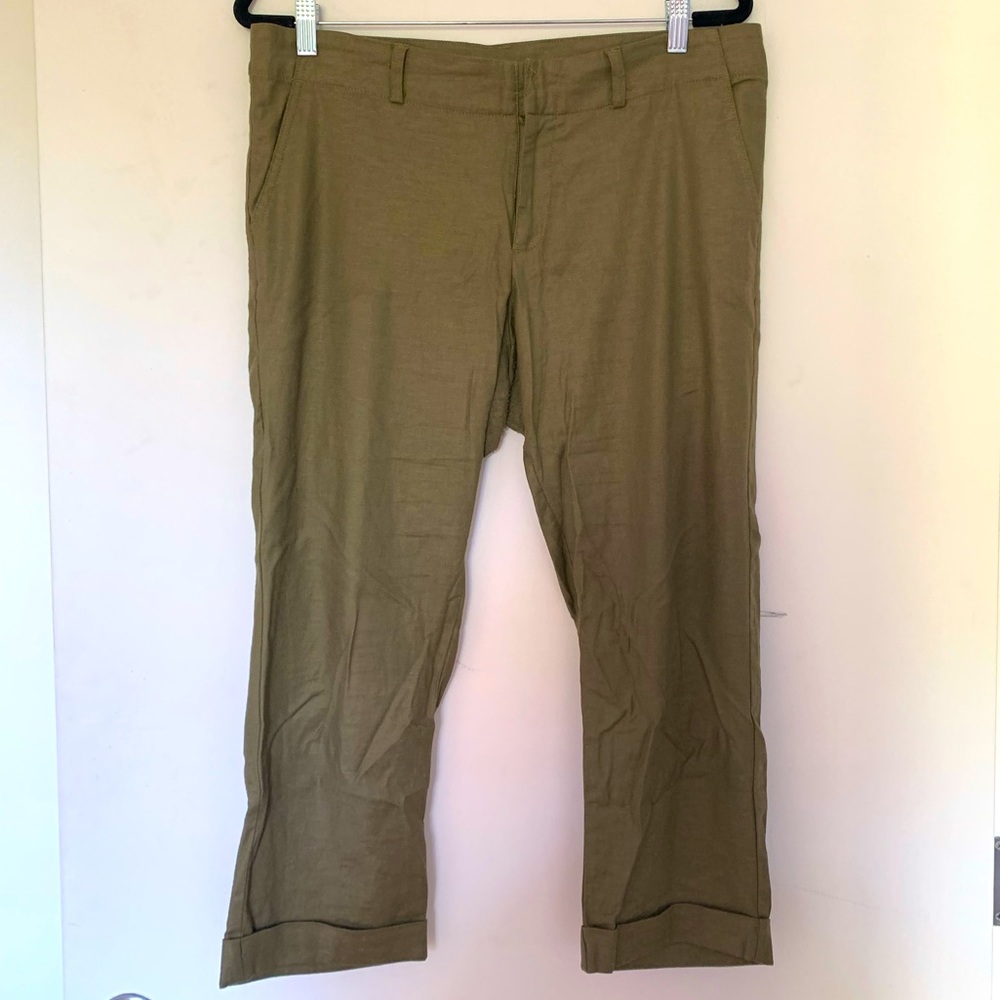 Kut from the Kloth Green Linen Trousers, Size 8P